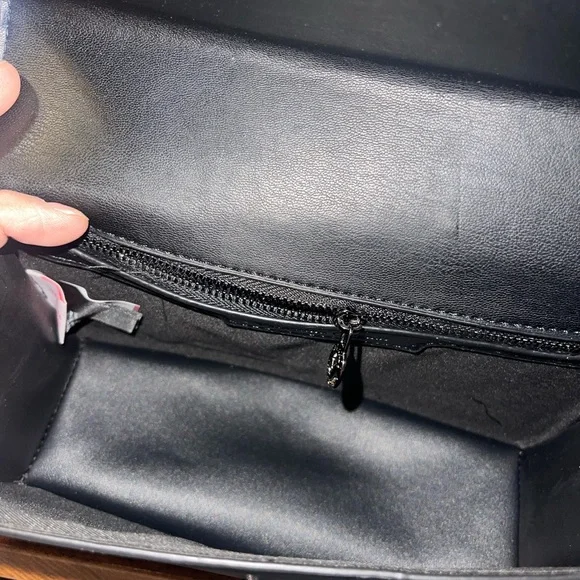 NWT-Valentino Orlandi quilted crossbody black vegan leather bag. - Picture 10 of 14